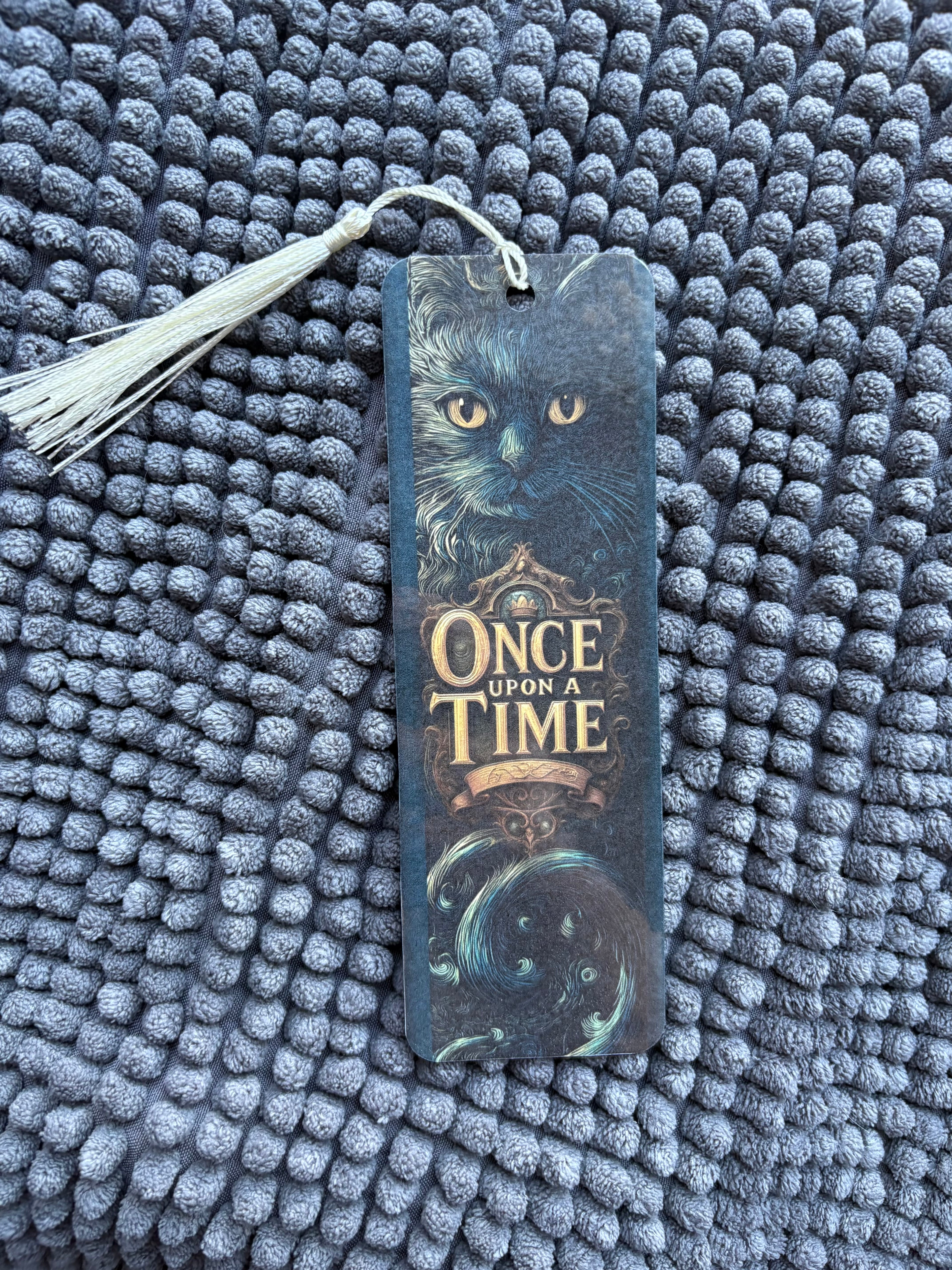 Once upon a time cat bookmark