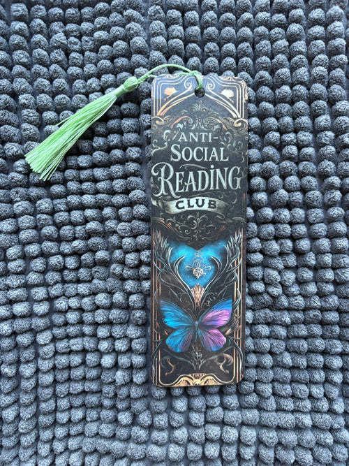 Anti Social Reading Club Blue and Pink Butterfly