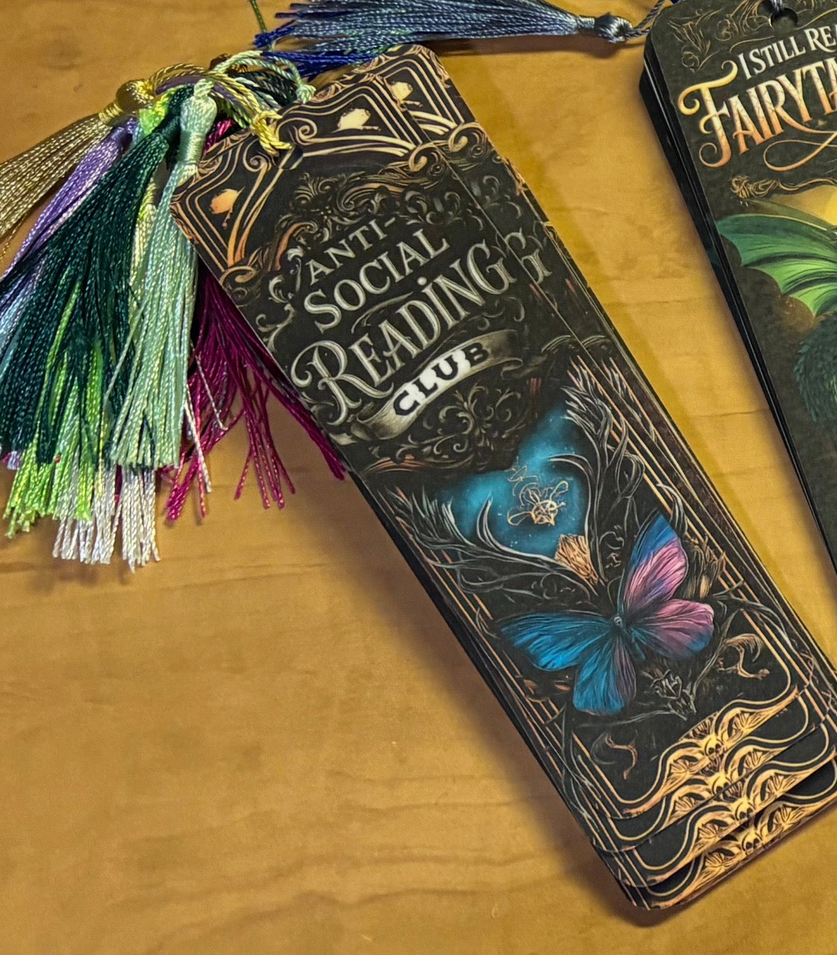 Anti Social Reading Club Blue and Pink Butterfly