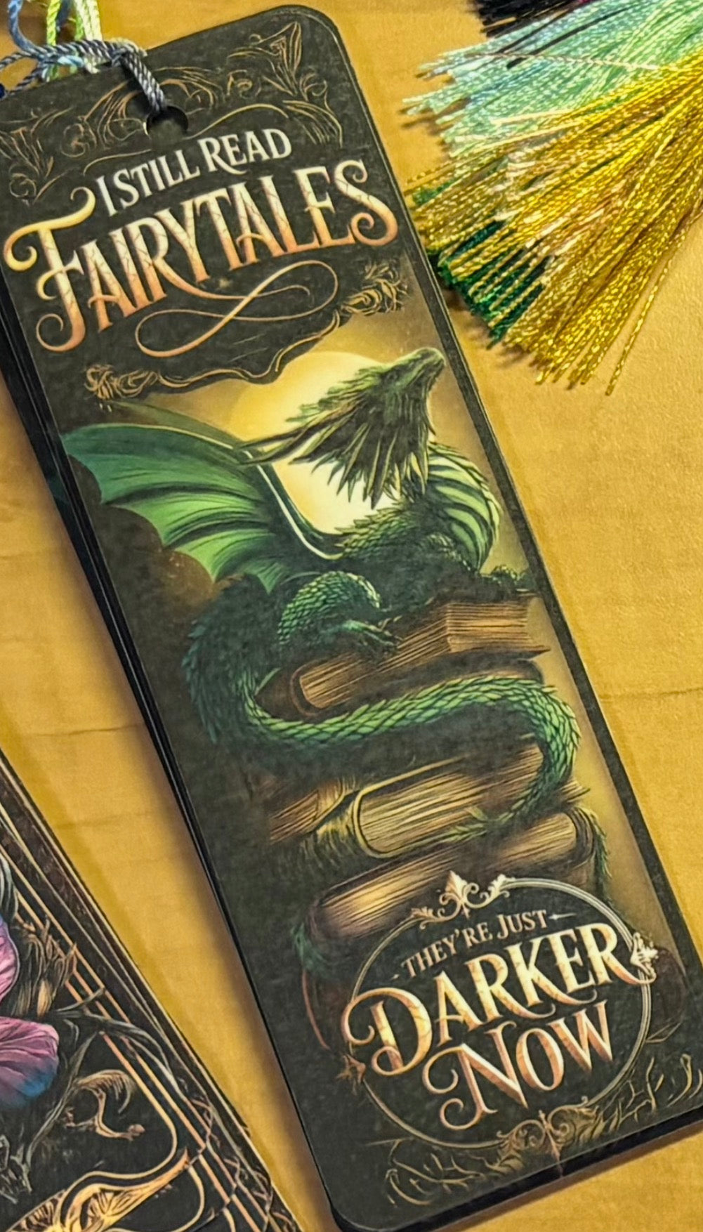 Dragon I still read fairytales bookmark