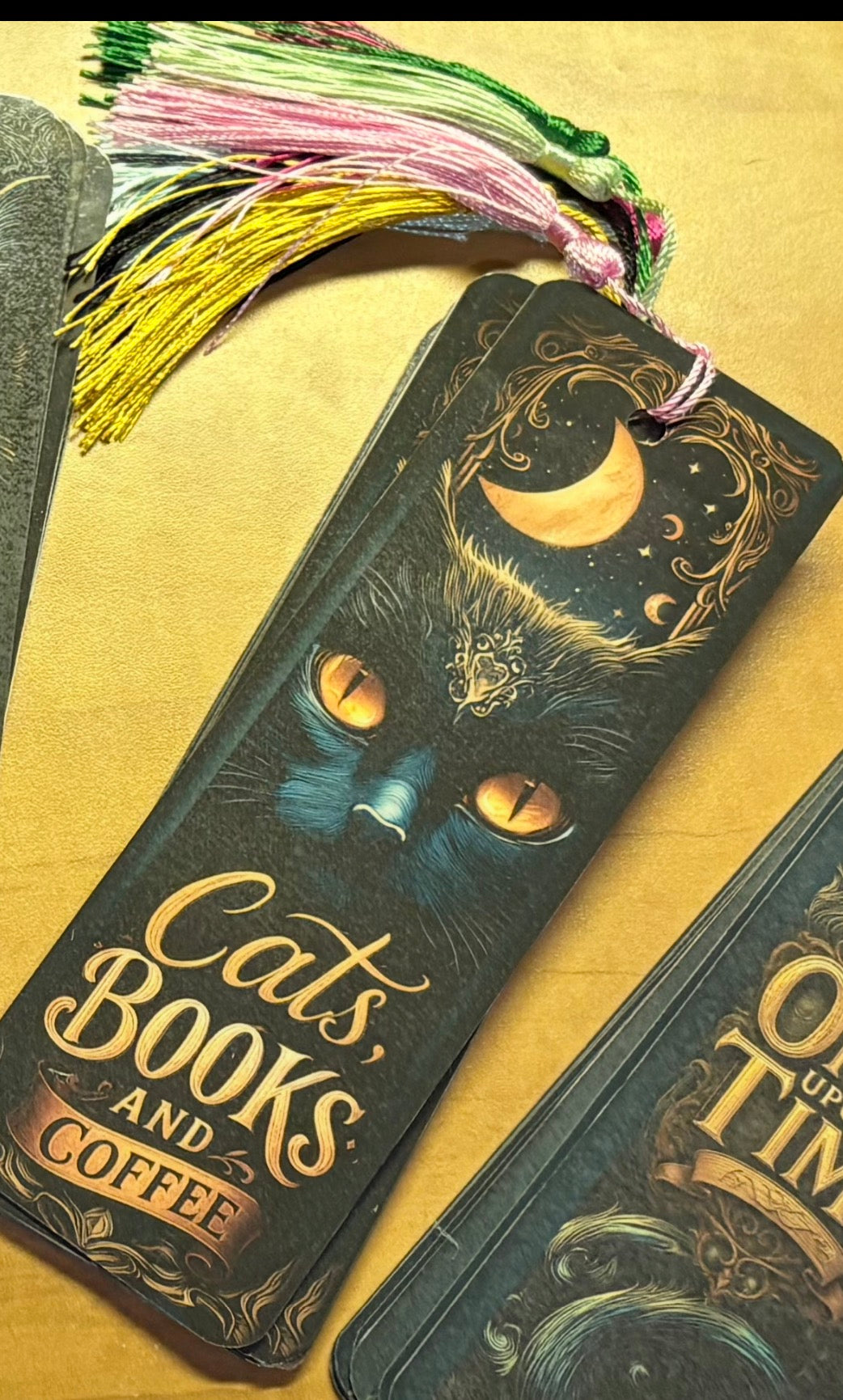 Cats Books and Coffee Bookmark